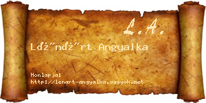 Lénárt Angyalka névjegykártya